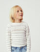 Jersey crudo tricot rayas y calado niña-1