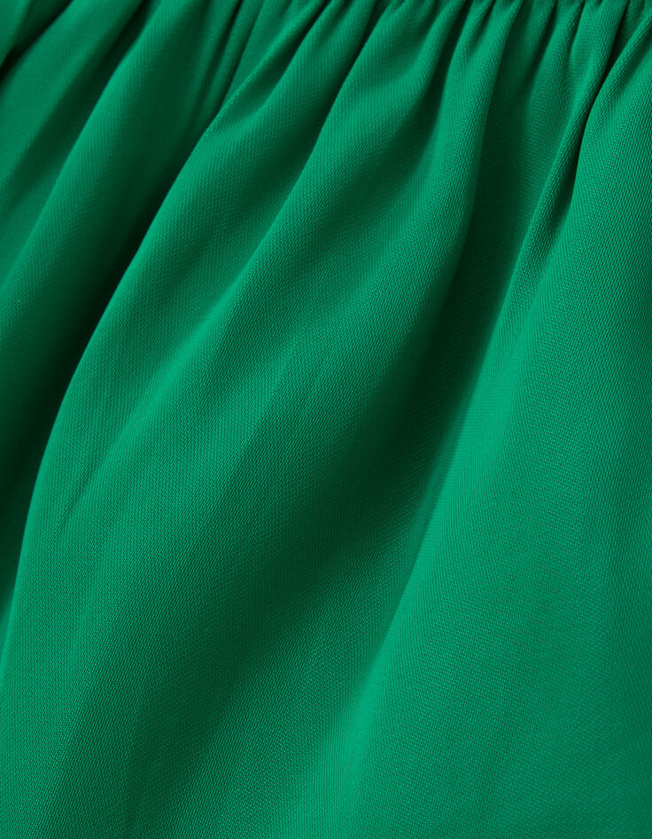 Vestido menta arrugado mangas mariposa mujer-7