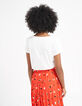 Tee-shirt blanc cassé typo tricolore I.Code-3