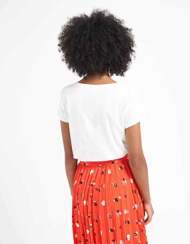 Tee-shirt blanc cassé typo tricolore I.Code-3