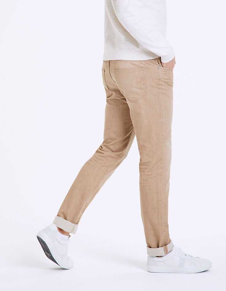 Men's beige Salvation slim jeans-4