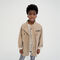 Boys’ light khaki Terra® Denim safari jacket, P&L back - IKKS image number 0