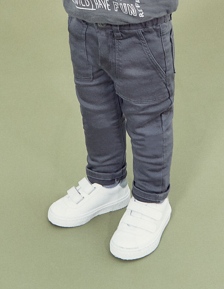 Pantalón verde army punto knitlook bebé niño -1