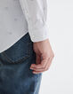 Chemise SLIM blanche imprimé pointillés EASY CARE Homme-5
