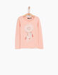 Tee-shirt rose print attrape-rêves fille-2