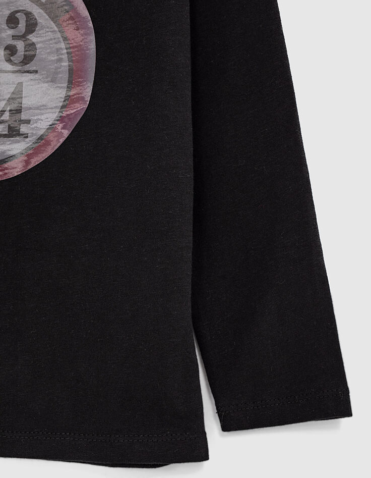 Tee-shirt noir quai 9 3/4 HARRY POTTER garçon-6