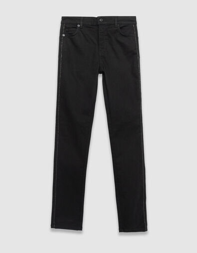 Zwarte slim jeans details vlechten opzij Dames - IKKS