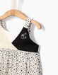 Robe blanc cassé à imprimé pois revisité fille-4
