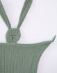 Doudou lapin vert coton biologique GABRIELLE PARIS-2