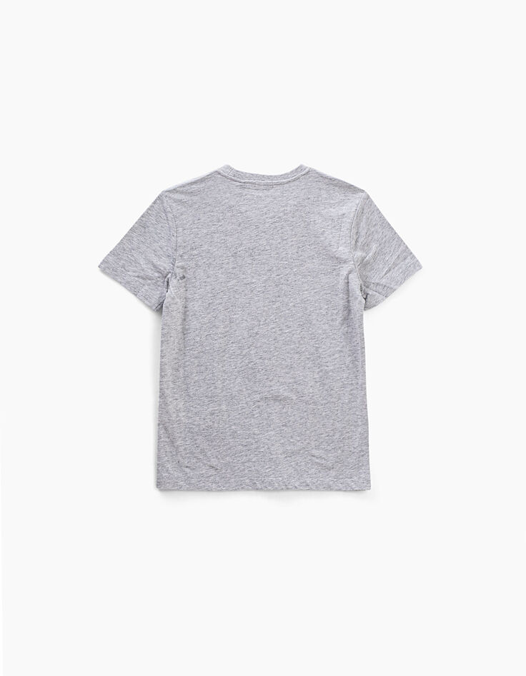Camiseta gris claro con calavera bordada niño -3