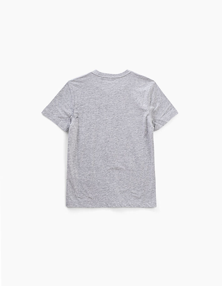Boys’ light grey embroidered skull T-shirt - IKKS