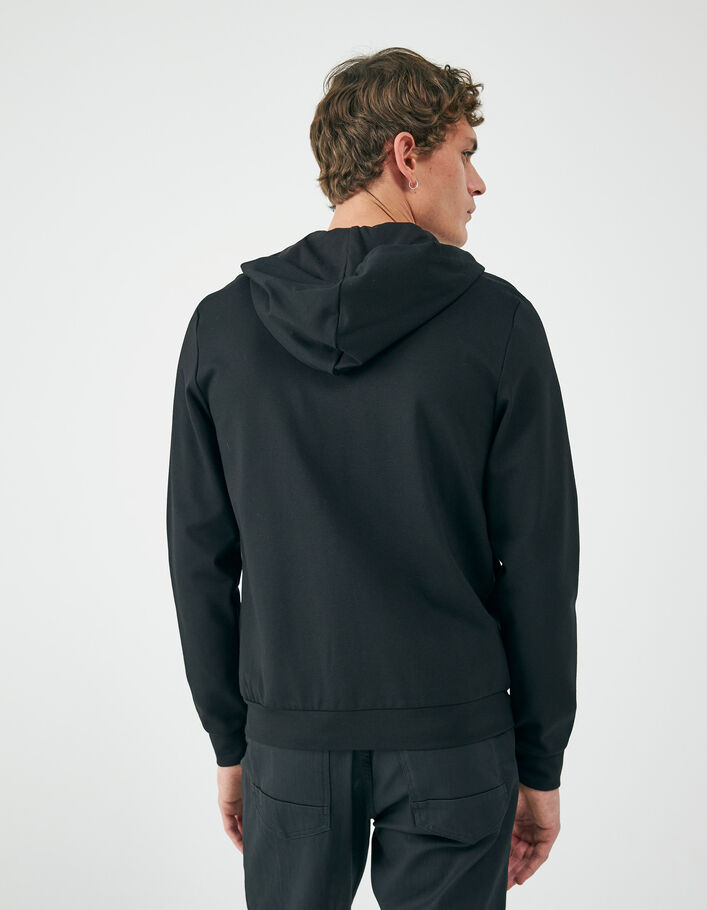 Men’s black Interlock zipped hooded cardigan-2