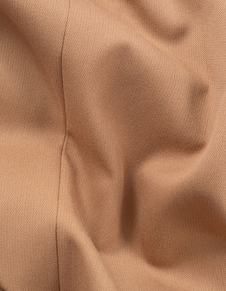Traje chaqueta camel mujer cuello cerrado-5