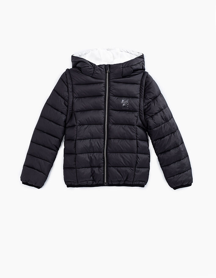 Boys’ black Essential recycled light padded jacket  - IKKS