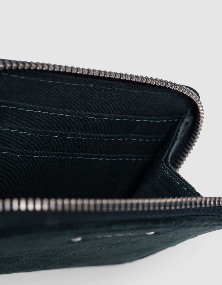 Dames portemonnee fluweel groen 1440 Mini Compagnon-4 Dames portemonnee fluweel groen 1440 Mini Compagnon-4