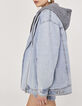 Cazadora denim acid wash capucha mujer-1