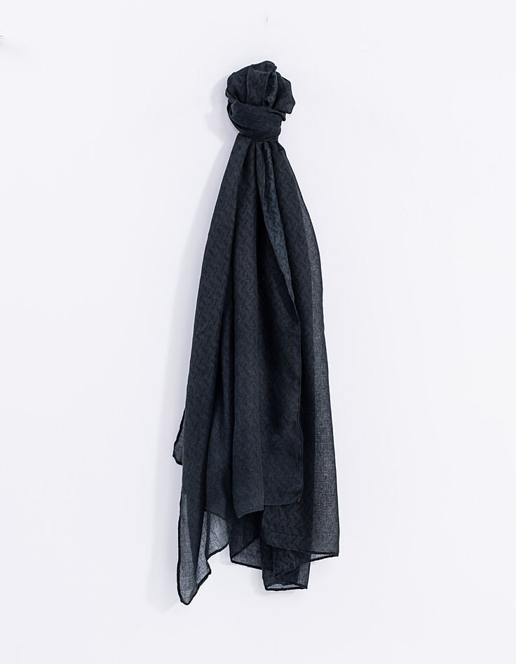 Chèche kaki imprimé minimaliste Homme-1