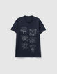 Marine T-shirt Hip-Hop stripopdruk Heren-5