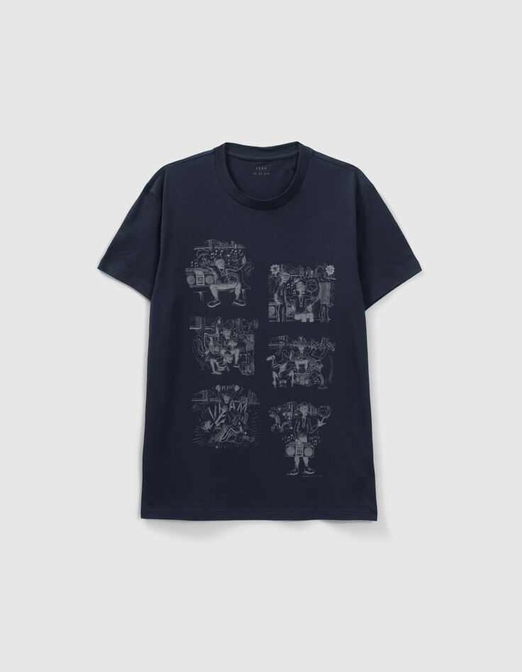 Marine T-shirt Hip-Hop stripopdruk Heren-5