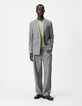 Men's grey suit pants with pleats-1