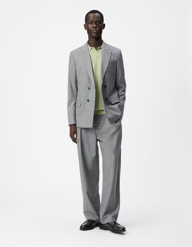 Men's grey suit pants with pleats - IKKS