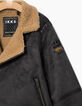 Veste grise imitation peau lainée garçon-6