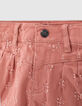Shorts vaqueros rosa empolvado efecto used para ni&ntilde;a-2