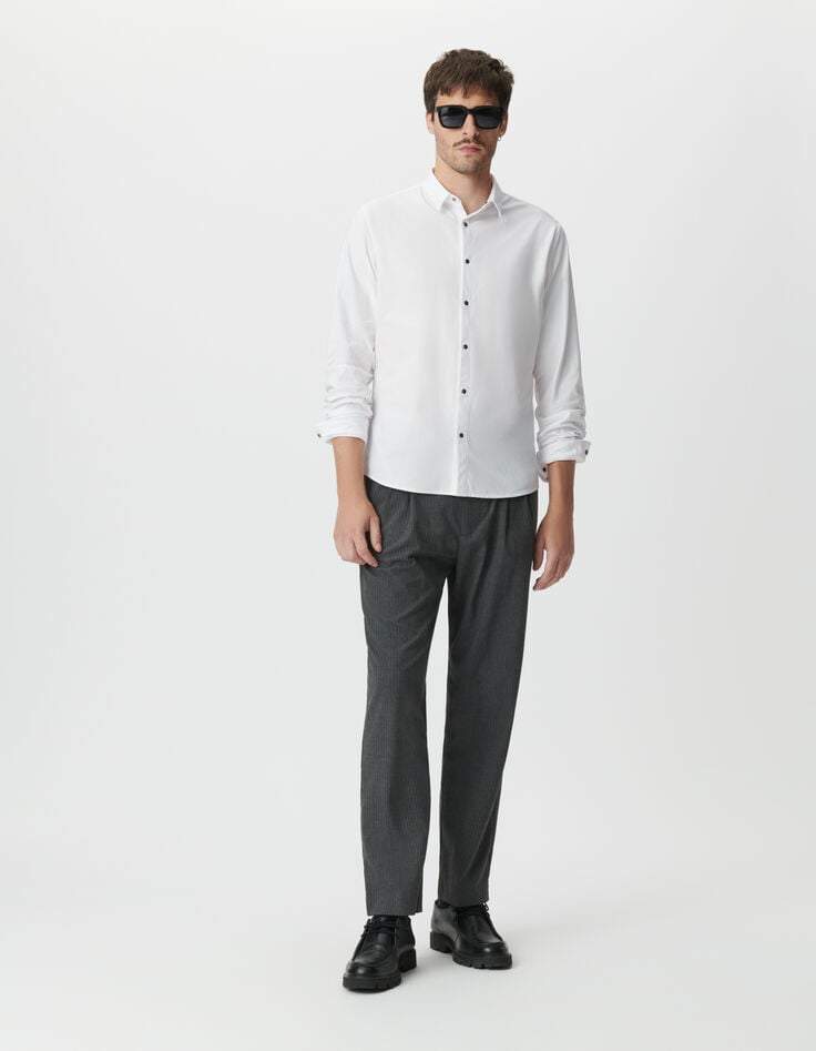Camisa regular blanca punto Easy Care hombre-5 Camisa regular blanca punto Easy Care hombre-5