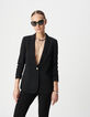 Veste tailleur en crêpe coloris noir femme-4