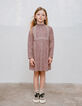 Robe rose imprimé fleuri fille-2