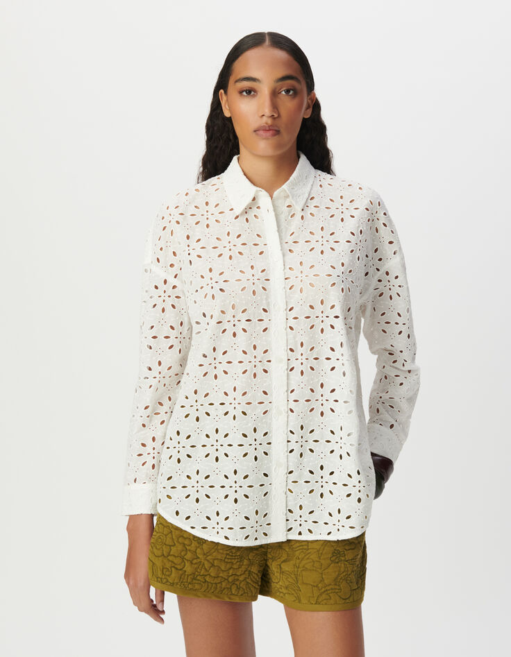 Camisa blanca manga larga bordado inglés mujer-2