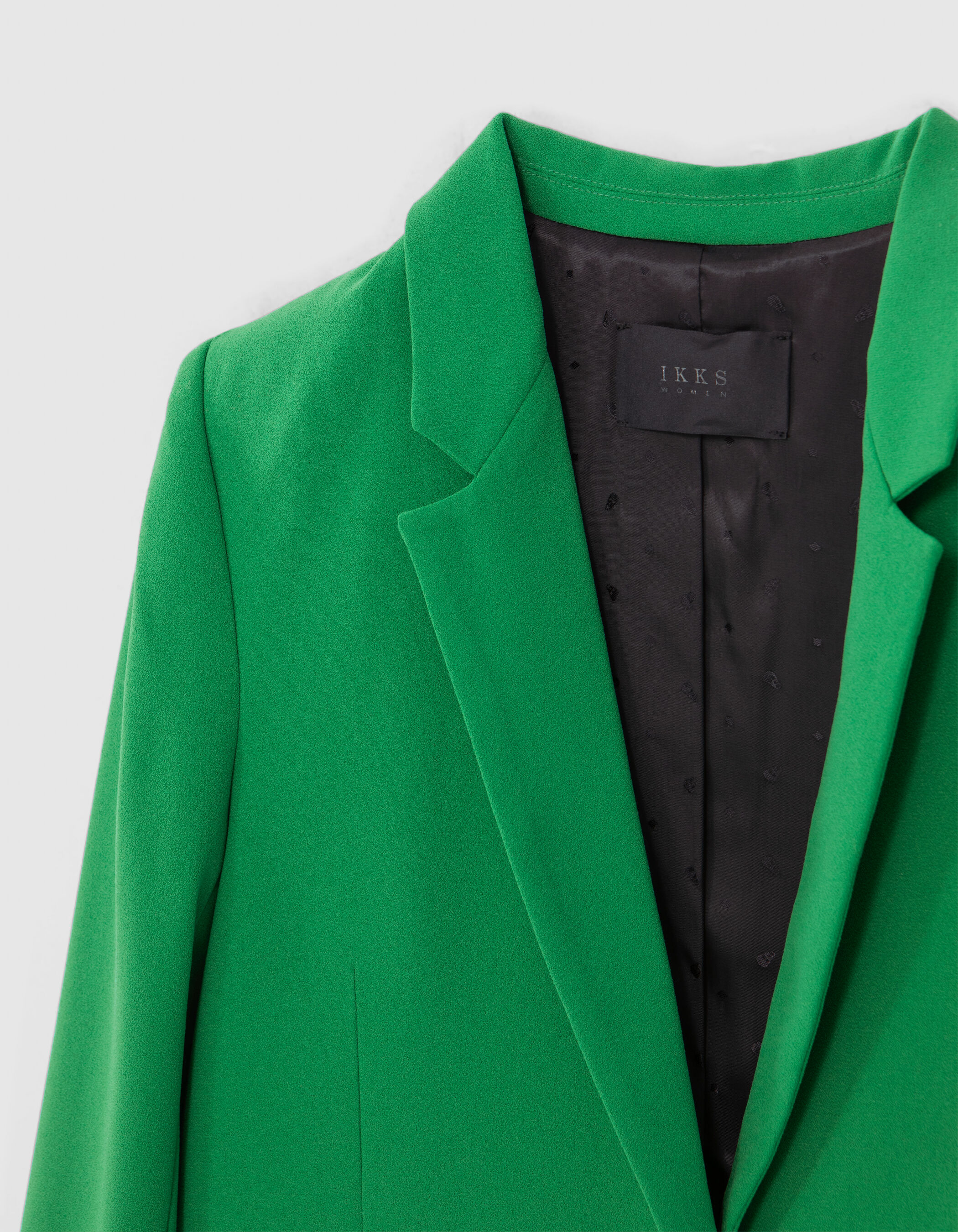 Veste de costume verte polyester recycle Femme IKKS