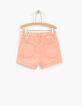 Short mom en jean corail fille -2