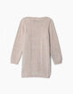 Vestido-jersey blanco roto y copper tricot fantasía niña-4