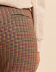 Pantalon de tailleur beige motif pied-de-puce LAURENCE I.Code-7
