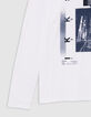 T-shirt blanc coton bio visuel buildings garçon-4 T-shirt blanc coton bio visuel buildings garçon-4