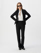 Schwarzer Damenblazer tailliert Milano-Strick-5