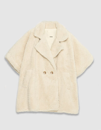 Women’s ecru cape with suit collar - IKKS