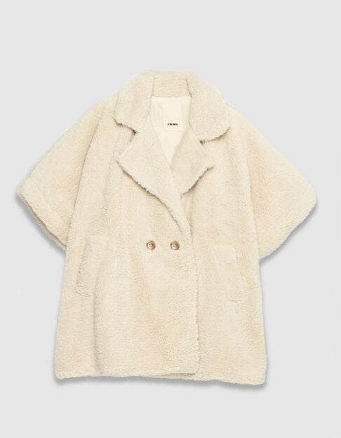 Women’s ecru cape with suit collar - IKKS