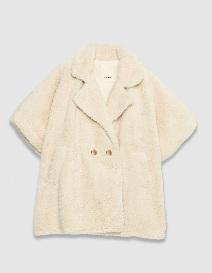 Women’s ecru cape with suit collar-1