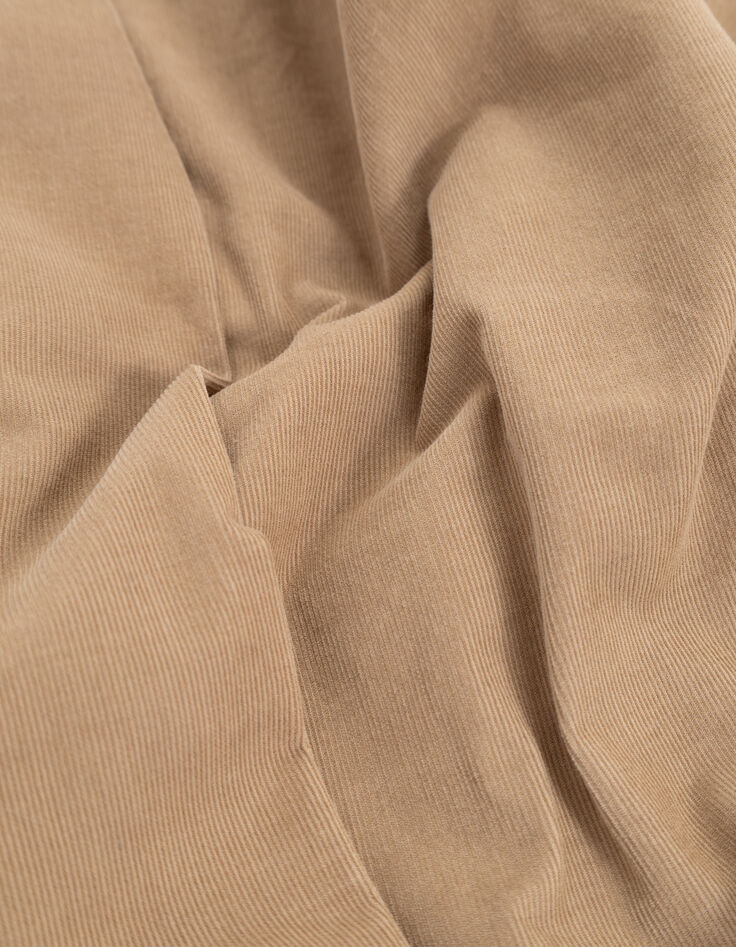 Chemise camel velours milleraies brodée K-éclair garçon-6