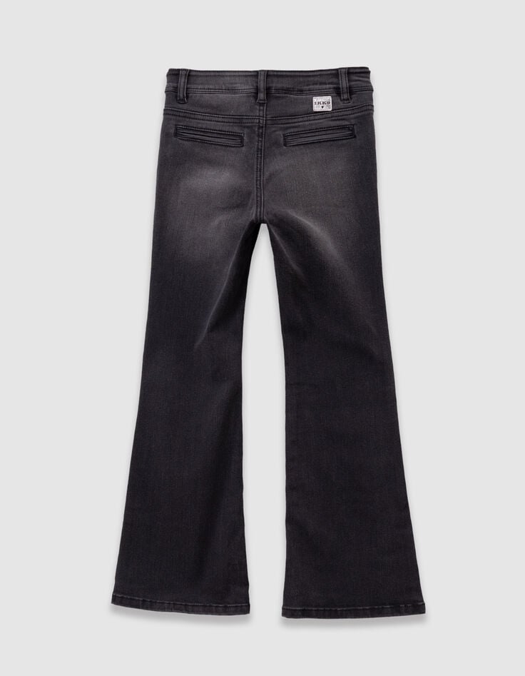 Girls’ grey flared jeans with visible buttons-6 Girls’ grey flared jeans with visible buttons-6