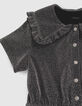Girls’ black glittery dress-4