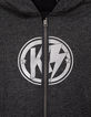 Graue Jungensweatjacke mit Brille und K-Print IKKS HERO-6