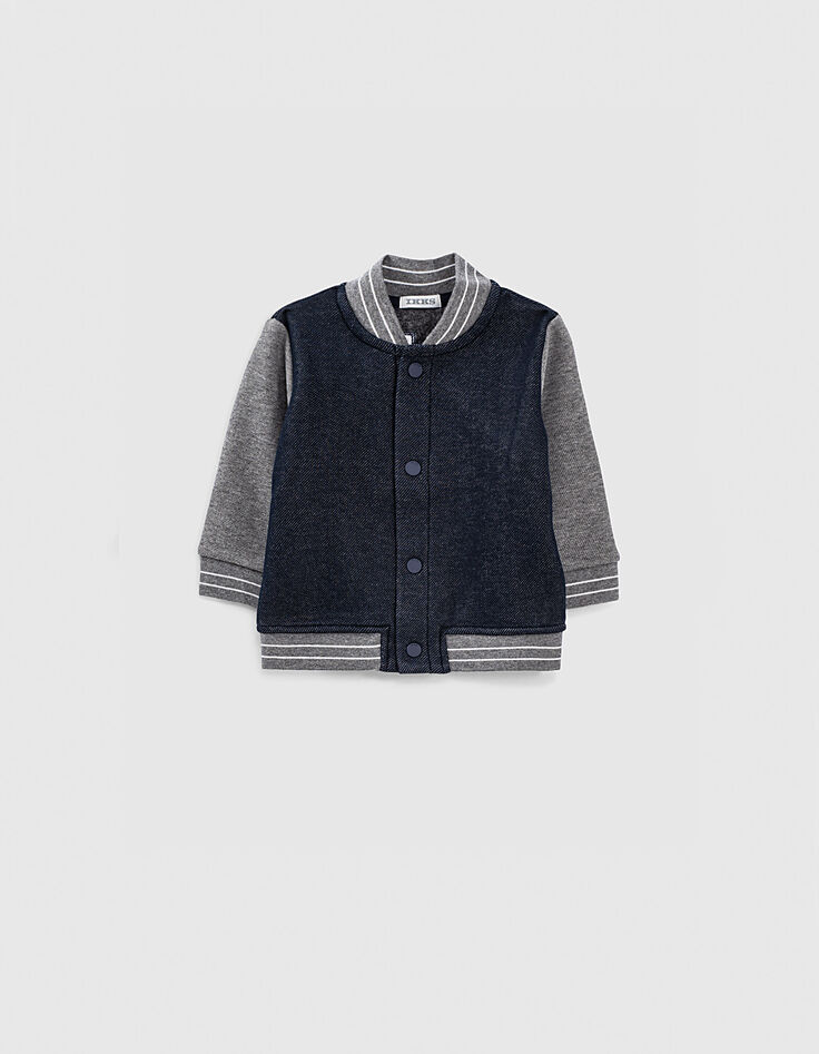 Cardigan navy esprit teddy bébé garçon -1