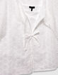 Chemise sans manches blanche dentelle à nouer devant fille-6