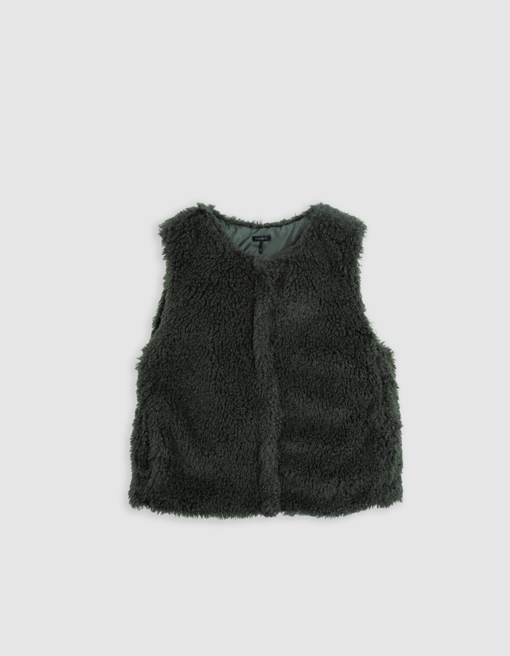 Girl s 2 in 1 khaki down jacket with sherpa vest IKKS
