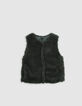 Doudoune 2-en-1 kaki avec gilet sherpa fille-2