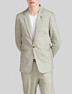 Veste de costume pistache lin m&eacute;lang&eacute; Homme-5