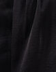 Girls’ black satin dress with smocked panel-9